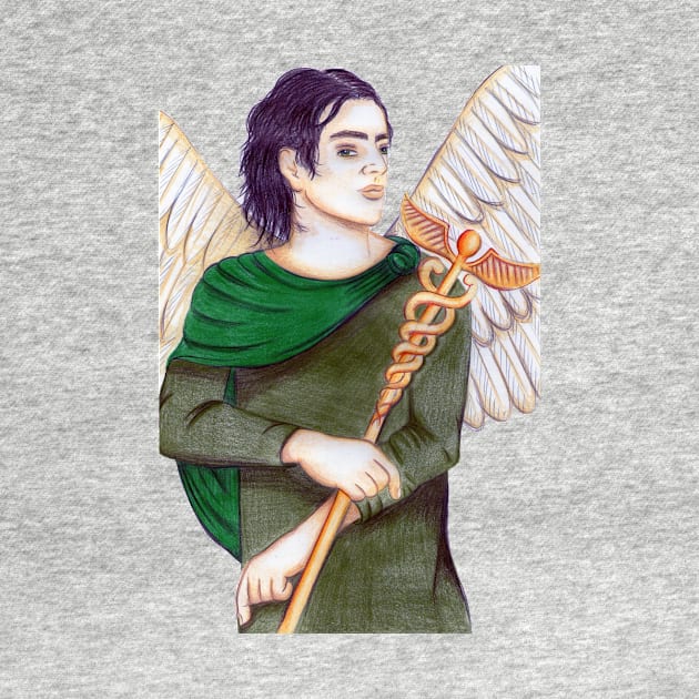 Archangel Raphael the Healer- Light Grey by EarthSoul